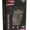ATC-CHF5b Mini PD Fast Charger 20W Μαύρο