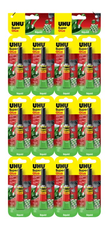 UHU Superglue Υγρή Κόλλα Jumbo 3g B12