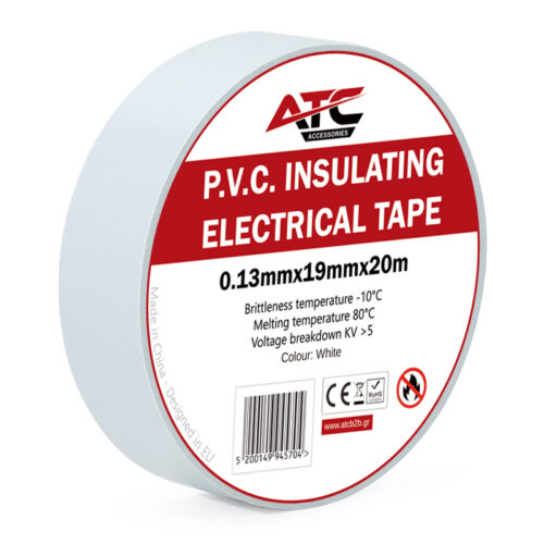 image_20250613155811.jpg ATC Μονωτική Ταινία PVC Λευκό 0.13mmx19mmx20m
