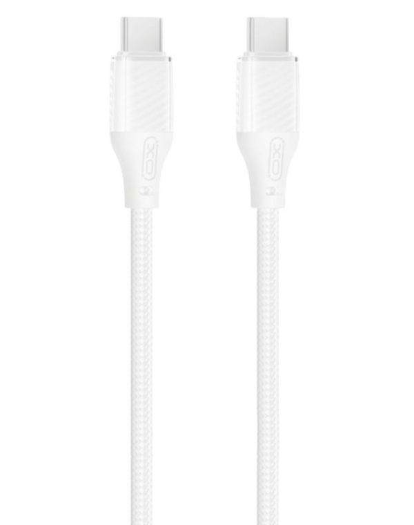 XO NB-Q291B Braided Type-c σε Type-c 60W Καλώδιο Δεδομένων Λευκό