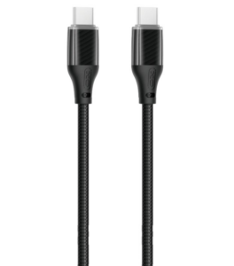 XO NB-Q291B Braided Type-c σε Type-c 60W Καλώδιο Δεδομένων Μαύρο