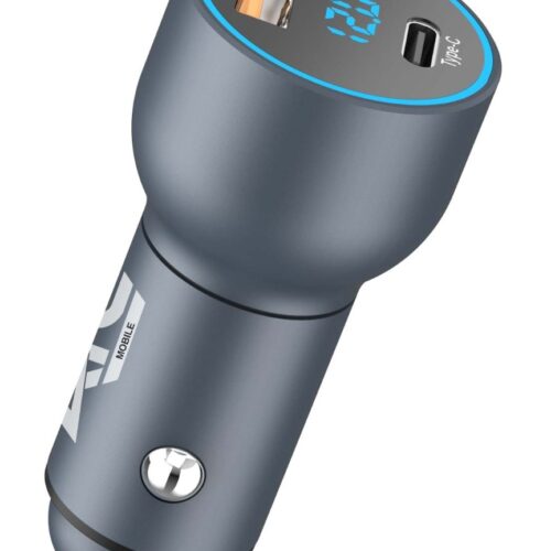 ATC-CA09 Φορτιστής Αυτοκινήτου με 2 Θύρες USB-A & Type-C και LED Οθόνη 42.5W