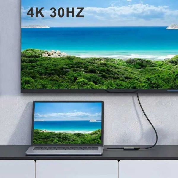 ATC Type-C σε HDTV Αντάπτορας με Καλώδιο 10cm 4K 30HZ