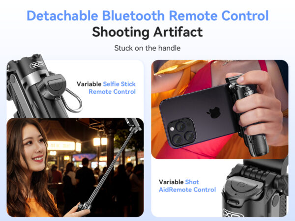 jondsdw_9_.jpg XO SS21 Πολυλειτουργικό Mini Bluetooth Selfie Stick 4 σε 1