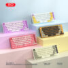 XO KB-12 Ασύρματο Πληκτρολόγιο Bluetooth Tri-Colour Μωβ