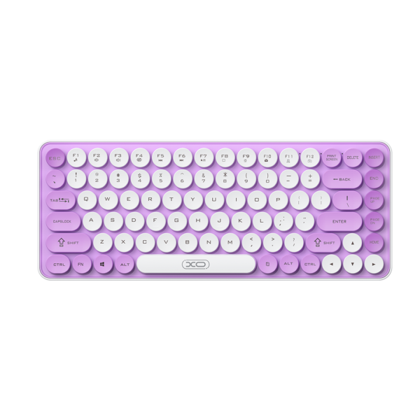 XO KB-12 Ασύρματο Πληκτρολόγιο Bluetooth Tri-Colour Μωβ