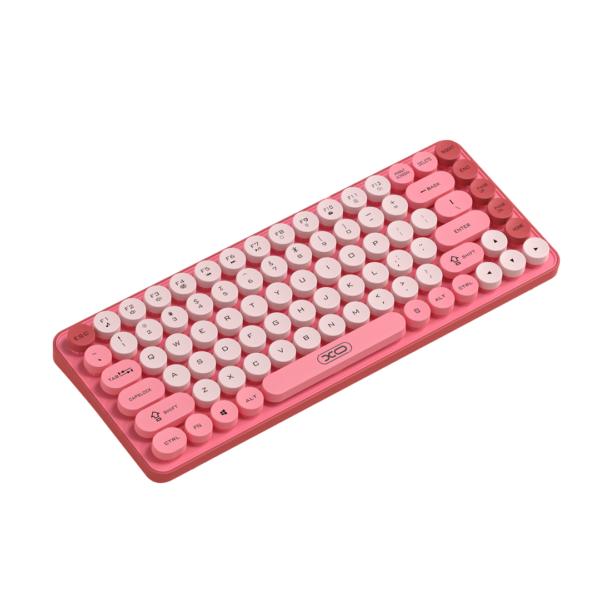kb12keyboardxoo_1_.png XO KB-12 Ασύρματο Πληκτρολόγιο Bluetooth Tri-Colour Ροζ