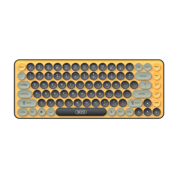 XO KB-12 Ασύρματο Πληκτρολόγιο Bluetooth Tri-Colour Πορτοκαλί