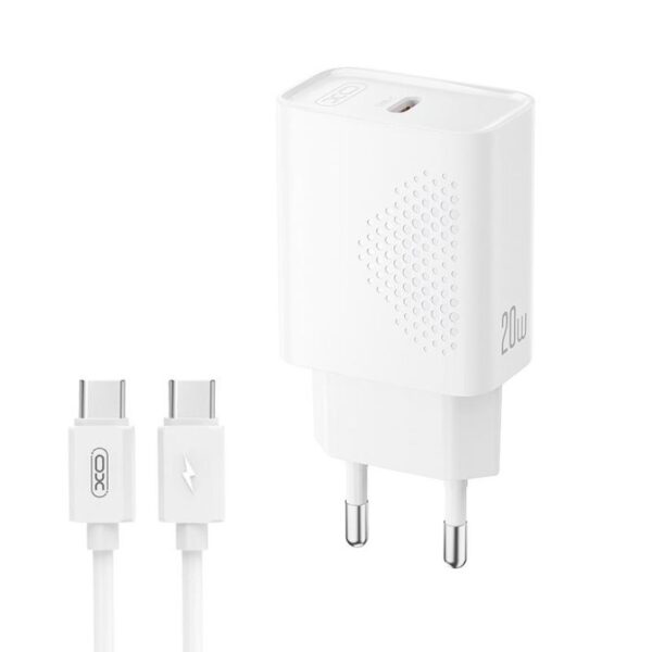 l160xocharger.jpg XO L160 (EU) Φορτιστής Ταχείας Φόρτισης με Θύρα & Καλώδιο Type-C (Kit NB299)