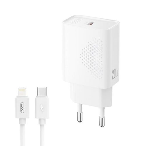 XO L160 (EU) Φορτιστής Ταχείας Φόρτισης με Θύρα Type-C & Καλώδιο Lighting 20W Kit (NB300)