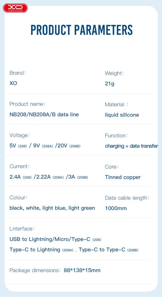l_-_2023-08-09t104724.769_4.jpg XO NB208 Καλώδιο Φόρτισης + Data Micro 1m Μπλέ