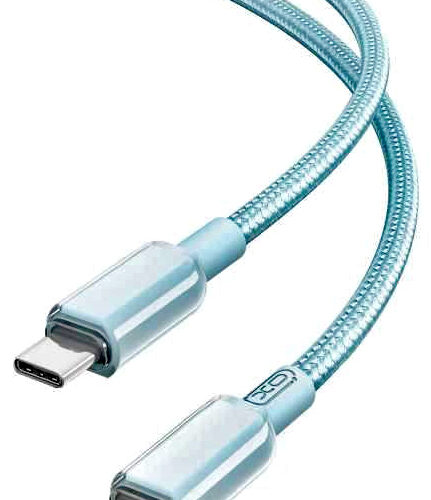 XO NB-Q250B Καλώδιο Φόρτισης & Data PD 60W Type-C σε Type-C PVC 1m Μπλέ