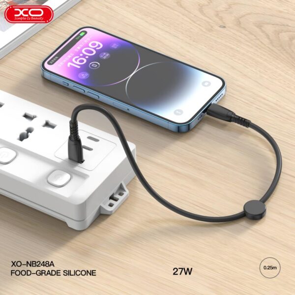 XO NB-Q248A Καλώδιο Φόρτισης + Data Suluo Series Type-c to Lightning 27W L=25cm Μαύρο