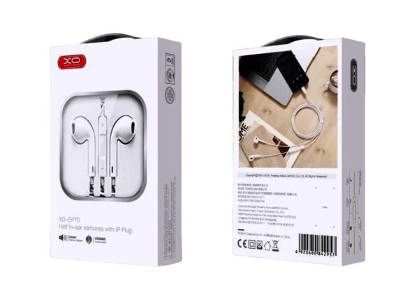 XO EP70 Lightning In ear Άσπρο