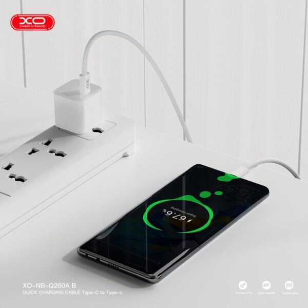 l_-_2026-03-27t150022.778.jpg XO NB-Q260A Καλώδιο Φόρτισης Type-C σε Type-C 60W 1Μ