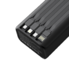 XO PR285 Powerbank PD20W & QC22.5W με 4 Ενσωματομένα Καλώδια & Φωτισμό LED 30.000mAh