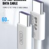 l_29__5.jpg XO NB-Q190B 60W Καλώδιο Φόρτισης + Data Type-C Σε Type-C 2m