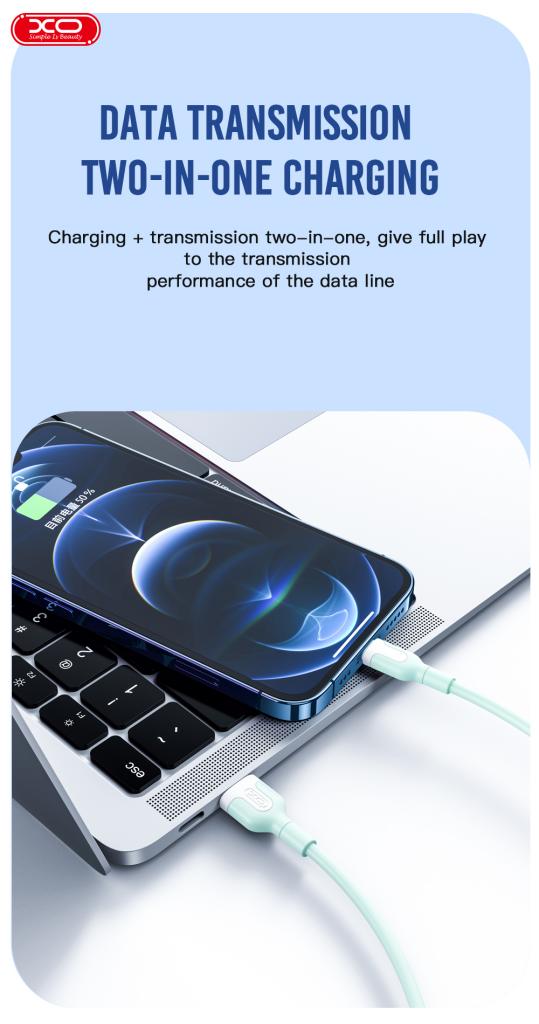 l_2__2_5.jpg XO NB212 2.1A USB Καλώδιο Για Type-C 1m Ρόζ
