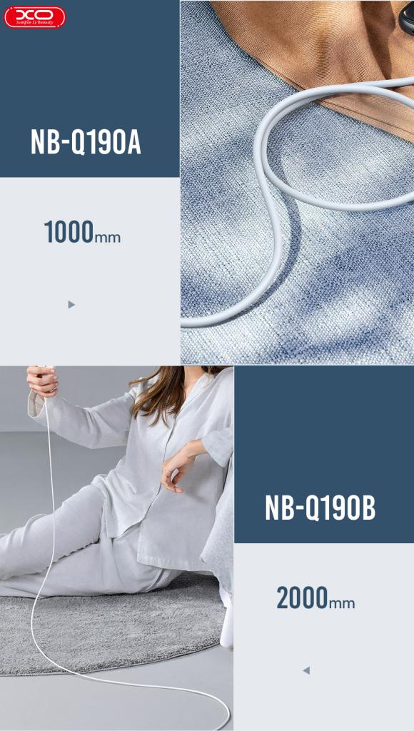 l_31__5.jpg XO NB-Q190A 60W Καλώδιο Φόρτισης + Data Type-C σε Type-C 1m