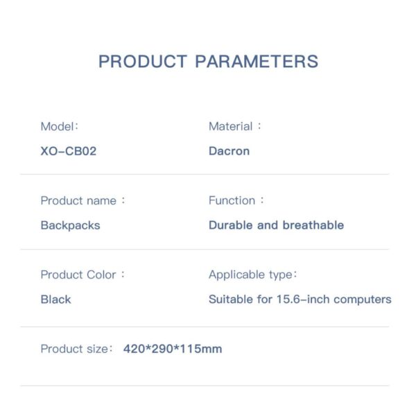 l_32__7.jpg XO CB02 Σακίδιο Πλάτης μεχρι 15.6-inch Laptop
