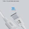 l_38__6_1_.jpg XO NB-Q189A PD 20W Καλώδιο Φόρτισης + Data Type-C σε Lightning 1m