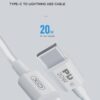 l_38__7_1_.jpg XO NB-Q189B PD 20W Καλώδιο Φόρτισης + Data Type-C Σε Lightning 2m