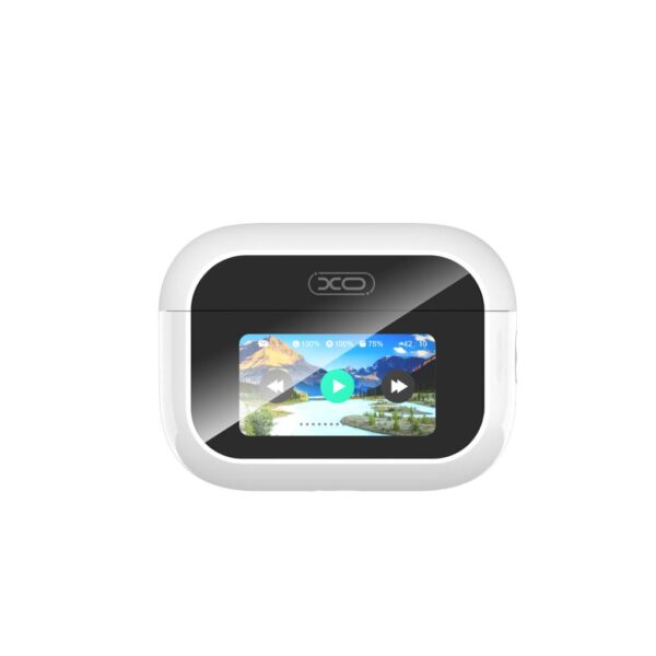 XO X47 Smart TWS Ακουστικά 4ης Γενιάς με Οθόνη (Λευκά)