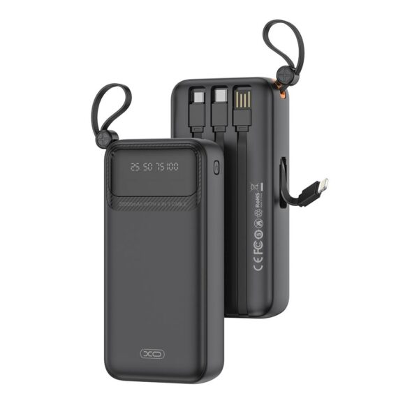 l_70__4.jpg XO PR279 Powerbank με Καλώδια USB-A Type-C Micro & Lightning 20.000mAh