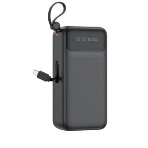 XO PR280 Powerbank με Καλώδια USB-A Type-C Micro & Lightning 30.000 mAh