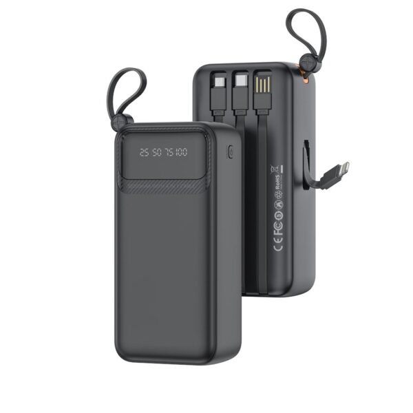 l_81__4.jpg XO PR280 Powerbank με Καλώδια USB-A Type-C Micro & Lightning 30.000 mAh
