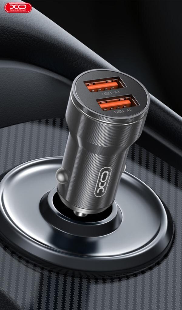 l_87_.jpg XO CC48 Smart Μεταλλικός Διπλός USB Universal Φορτιστής Αυτοκινήτου