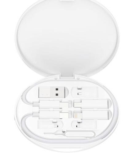 lcx031.jpg XO CX031 Adapter Family Box + Μαγνητικός ασύρματος φορτιστής 15W Λευκό