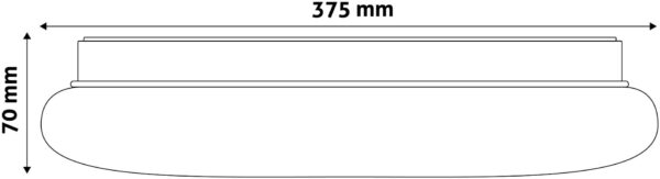 Avide LED Μοντέρνα Πλαφονιέρα Οροφής Larissa 24W 375*70mm Θερμό 3000K