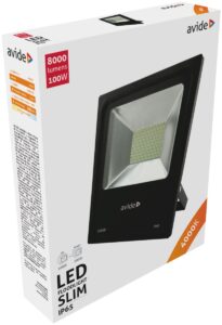 Avide LED Προβολέας Slim SMD 100W Λευκό 4000K