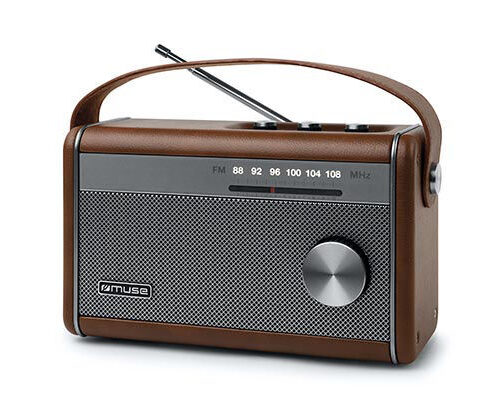 Ραδιόφωνο M-098BR MUSE Μπαταρίας-Ρεύματος με Bluetooth Καφέ
