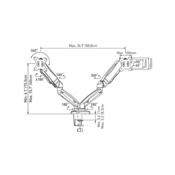 m142p-barkan-13-29-_0002345.jpeg Βάση Οθόνης Γραφείου M142P Barkan 13" - 29" για Δύο Οθόνες