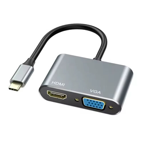 main-01gg.jpg Αντάπτορας 2 σε 1 Type-C σε HDTV VGA hub