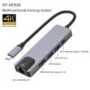 Αντάπτορας 5in1 RJ45 USB3.0x2 PD 4K 60HZ HDTV