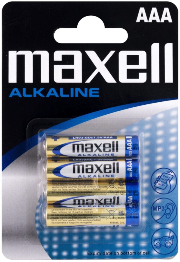 maxell-alkaline-lr03-aaa-bl4seik6lzefrvfv.jpg MAXELL Αλκαλική Μπαταρία LR03 AAA (4τμχ)