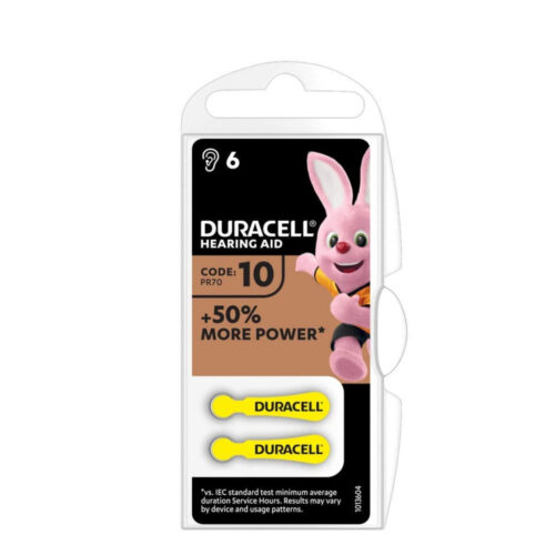 Duracell Activair Βαρηκοΐας DA10 (6τμχ)