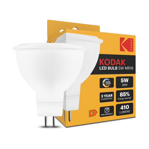 media-1652444747519.jpg KODAK Max Λαμπτήρας LED Spot από Aλουμίνιο & Πλαστικό 5W MR16 100° 4000K 410lm