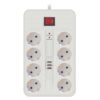 media-1653035568729_1.jpg Technik Πολύπριζο 8 Θέσεων (1,5mm2) με Διακόπτη & 3 Θύρες USB 16A με Προστασία Υπέρτασης 1.5m