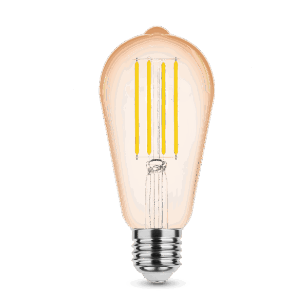 media-1657190818872.png Modee Lighting Λαμπτήρας LED Filament Amber ST64 4W E27 320° 1800K (320 lumen)