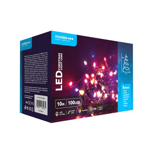 media-1690985820337.jpg Modee Lighting Χριστουγεννιάτικα Λαμπάκια LED με Τροφοδοτικό (100LED/10m/10cm) Πολύχρωμα
