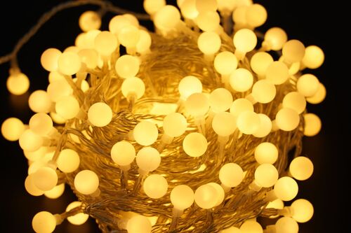 media-1690987304685.jpeg Modee Lighting Χριστουγεννιάτικα Λαμπάκια LED Τύπου Berry με Τροφοδοτικό (100LED/10m/10cm) Θερμό Λευκό