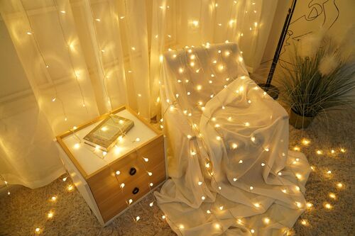 media-1690987496920.jpeg Modee Lighting Χριστουγεννιάτικα Λαμπάκια LED Τύπου Berry με Τροφοδοτικό (100LED/10m/10cm) Θερμό Λευκό