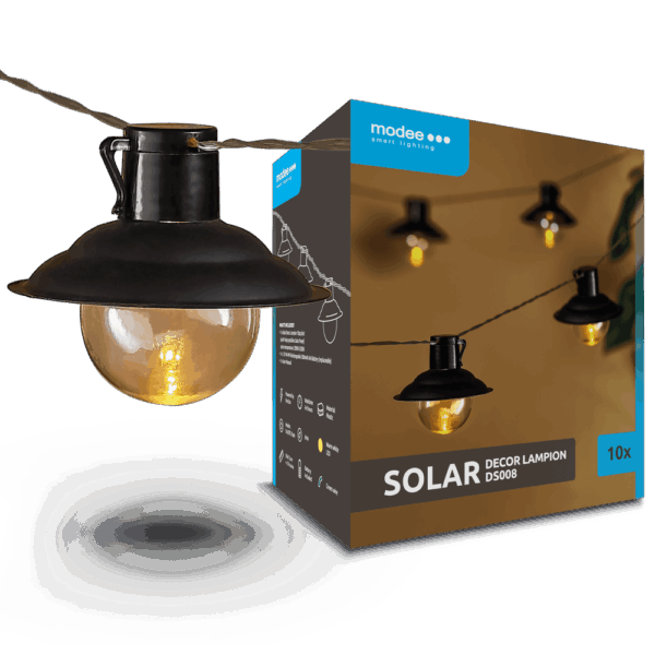 Modee Lighting Ηλιακή Γιρλάντα LED με 10 Φωτάκια 4,7m DS008