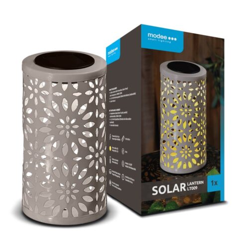 media-1706099884522.jpg Modee Lighting LED Ηλιακό Φαναράκι Γκρι LT009 (H18xD10cm)
