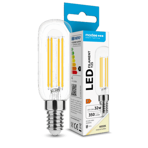 media-1708420583639.png Modee LED Λαμπτήρας Filament T25 3.5W E14 4000K 350lm ERP