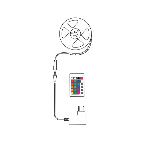 Modee Smart Ταινία LED 12W IP20 2700K & RGB 680lm με Τηλεχειριστήριο 5m